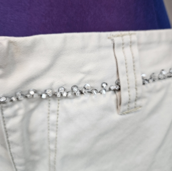 Vintage 90s Bling Old Navy Khaki Wide Leg Pants Size 1 Juniors - Picture 5 of 11